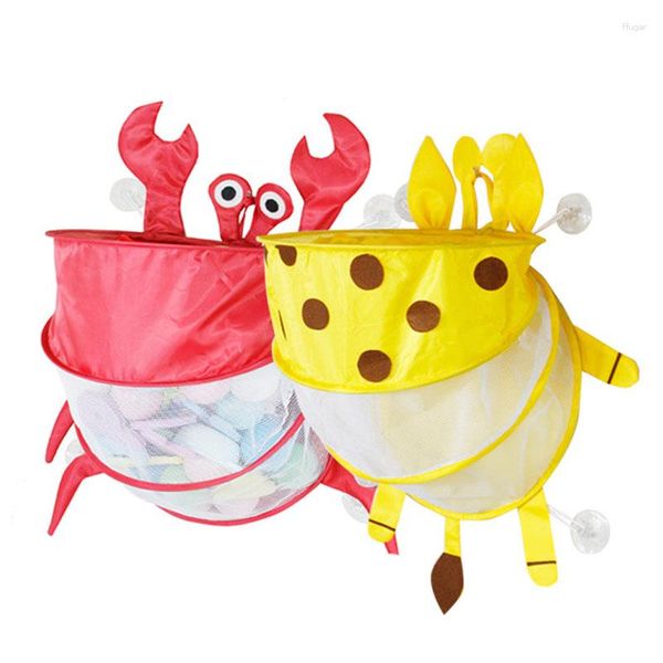 Sacs de rangement 45 cm Créatifs Cartoon Enfants pliables Sac de salle de bain Baundry Aspiration Fixed Hanging Net Home