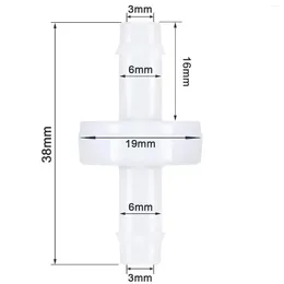 Opbergtassen 4 stks Bekleed Klep PVDF Wear-resistente eenrichtingsweg voor brandstofgasvloeistoflucht 1/4 inch 6 mm