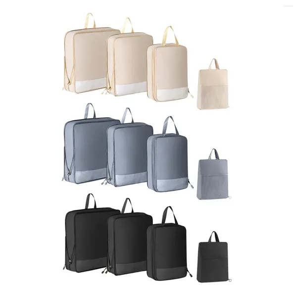 Bolsas de almacenamiento 4 unids cubos de embalaje de compresión conjunto máquina lavable y bolsa de zapatos para negocios