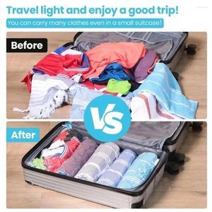 Opbergtassen 4 stks herbruikbare reiscompressie opvouwbare bagage cruiseschip essentials kussens handdoek kleding beddengoed