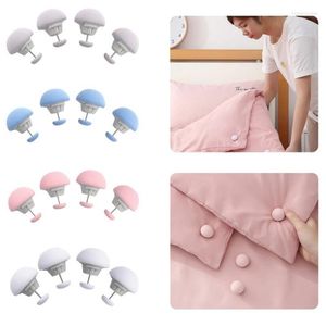 Sacs de rangement 5/10 pièces Champignon Macaron en forme de draps Boucle Clips Quilt Fixer Holder Blanket Clip Cover Fastener One Key Unlock Non-slip