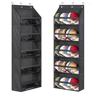 Sacs de rangement 5 couches, organisateur de casquettes de Baseball sur la porte, supports de chapeaux suspendus multifonctionnels, sac de jouets pour poupées