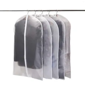 Sacs de rangement 5 Pack grand vêtement transparent anti-mites couverture suspendue robe sac organisateur