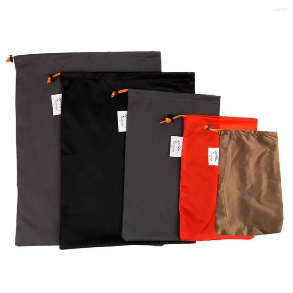 Bolsas de almacenamiento de 5 paquetes impermeables bolsas de nylon mochila plegable portátil para deporte