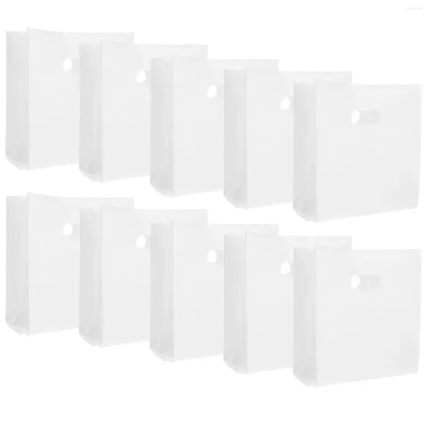 Sacs de rangement 50 PCS Sac fourre-tout Scelable Toast Toast Small Plastic Shopping White Retail Store Package