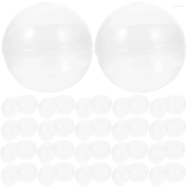 Bolsas de almacenamiento 50 PCS Máquina expendedora de cáscara transparente Niños Cápsulas claras Bola Premio de plástico redondo Favores de fiesta para niños Vacío