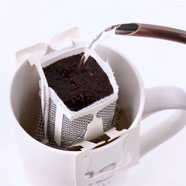 Sacs de rangement 50pcs / sacs jetables à grande capacité Sac de filtre à café de qualité alimentaire Thé à l'épreuve des fuites