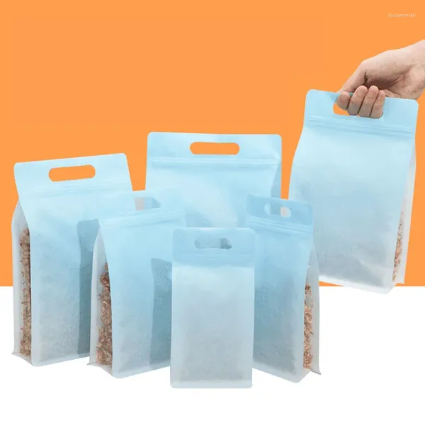 Bolsas de almacenamiento 50 piezas de bolso de plástico azul recipiente de regalo de regalos de fugas de fugas de filo