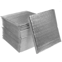 Sacs de rangement 50pcs sac d'isolation jetable épais feuille d'aluminium alimentaire rapide conservation à emporter pochette pour pique-nique de fruits