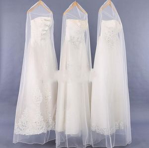 Sacs de rangement 50pcs robe de mariée transparente de haute qualité cache-poussière doux Tulle vêtement robe de mariée Net fil sac 160cm 180cm