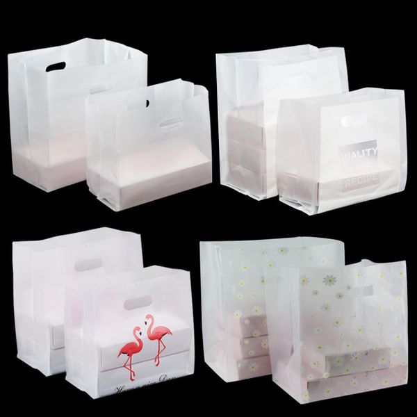 Bolsas de almacenamiento 50 unids/lote caja de comida rápida transparente embalaje de plástico Boutique bolsa de regalo para ensalada bolsas para llevar portátiles gruesas almacenamiento