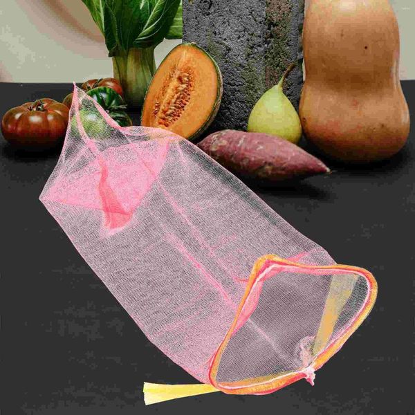 Sacs de stockage 50pcs Mesh Oignon Produits agricoles Emballage Cordon réutilisable