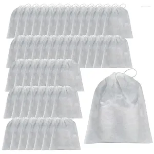 Sacs de rangement 50pcs à chaussures à chaussures anti-poussière anti-jaunissement pour la pochette de voyage non tissée avec bottes de chaussures