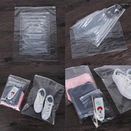 Sacs de rangement 5 pièces 35 45 emballage en plastique Transparent pochette de voyage en tissu Portable fermeture à glissière auto-joint organisateur sac étanche
