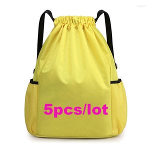 Bolsas de almacenamiento, 5 uds., bolsa de viaje, deportes, Fitness, natación, entrenamiento, cordón, impermeable, mochila, zapatos, ropa, fútbol, baloncesto