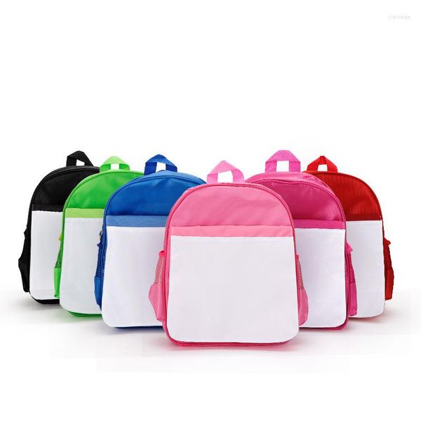 Sacs de rangement 5 pièces/lot personnalisé Sublimation blancs école sacs à dos livre pour bricolage enfant enfants étudiant maternelle cadeaux