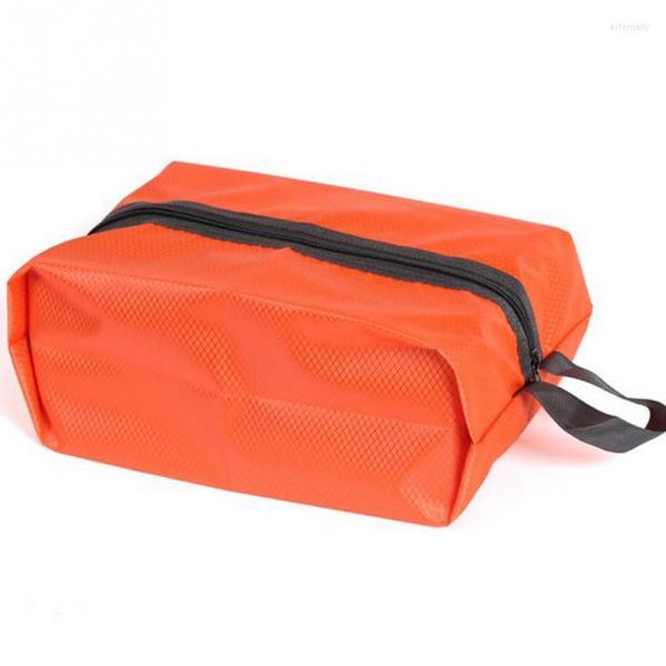 Bolsas de almacenamiento, 5 uds., Kits de lavado de zapatos de viaje impermeables de nailon, bolsa con cremallera, bolsa de malla con asa para exteriores, organizador de zapatos portátil 60XX