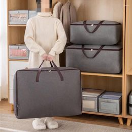 Sacs de rangement 5pcs Oxford grande capacité couette portable sac bagages emballage griscolor forte poignée ameublement vêtements organiser