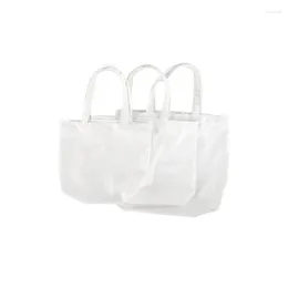 Sacs de rangement 5pcs Sac coté personnalisé imprimable Subilation blanche vide épaule non tissée épaissoir le sac à main portable extérieur