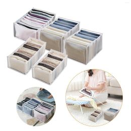 Sacs de rangement 5 pièces/ensemble Jeans placard organisateur compartiment boîte pliable vêtements tiroir maille diviseurs pour tiroirs support