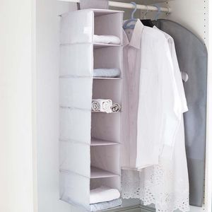 Opbergzakken 6 Lagen Tidy Houder Hanger BH Rack Opknoping Hangkast Ondergoed Organizer Plank Kleding Tas Closet