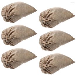 Sacs de rangement 6 PCS DROWSTRING BULAP SAC PORMATE ROCIE VEGÉTABLE ALIMENTATION RÉÉSABLE CLUS Multi-fonction Fruits