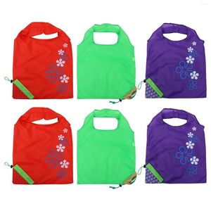 Sacs de rangement 6 pcs sac pliant shopping pliable