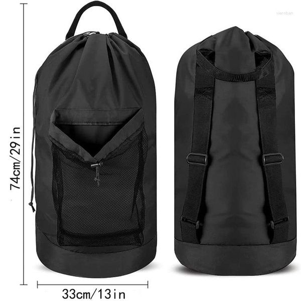 Bolsas de almacenamiento 600D Oxford Bolsa de equipaje Mochila con cordón de viaje Lavandería Estudiante Paño sucio Impermeable