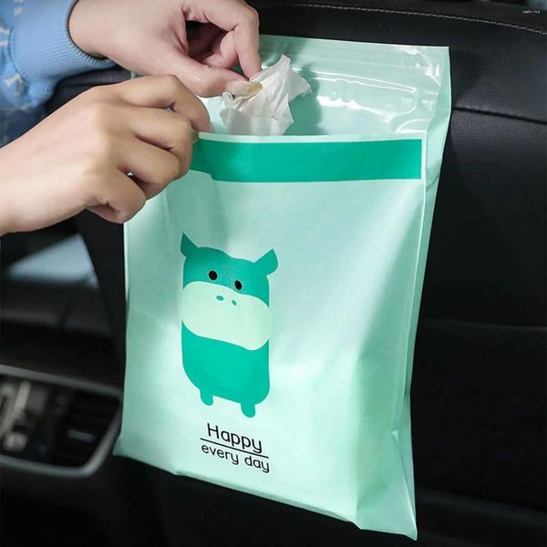 Bolsas de almacenamiento 60 unids Bolsa de vómito de plástico portátil Stick-on Basura desechable para CA RWaste Herramientas de respaldo del asiento del automóvil