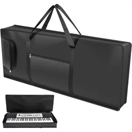 Opbergtassen 61 Key Toetsenbord Gig Tas Gevotte hoes met handgreep en verstelbare schouderriem draagbare elektrische piano -zakken