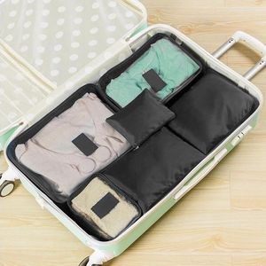 Sacs de rangement 6pcs / set Cubes d'emballage de voyage grande capacité pour femmes vêtements familiaux Chaussures de sous-vêtements poche