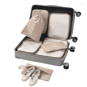 Opbergtassen 7 Set reisorganisator grote kofferverpakking kubussen kisten draagbare bagagekleding schoen opgeruimd zakje vouwen