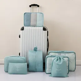 Opbergtassen 7 stks tas reizen zevendelige ondergoed schoenbundel zakjes sorteer kleding