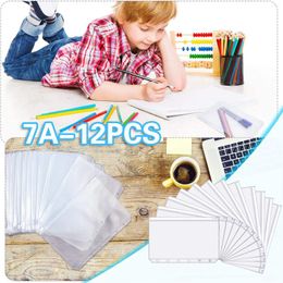 Opbergzakken 8/12/20 stcs handig wissen pvc a7 binder zakken ritssluiting mappen voor notebook bestanden rapporten drop