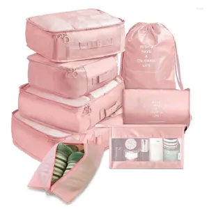 Opbergtassen 8 stuks samendrukbare reisorganisator tas kleding schoen reizen verpakking kubussen koffer bagage