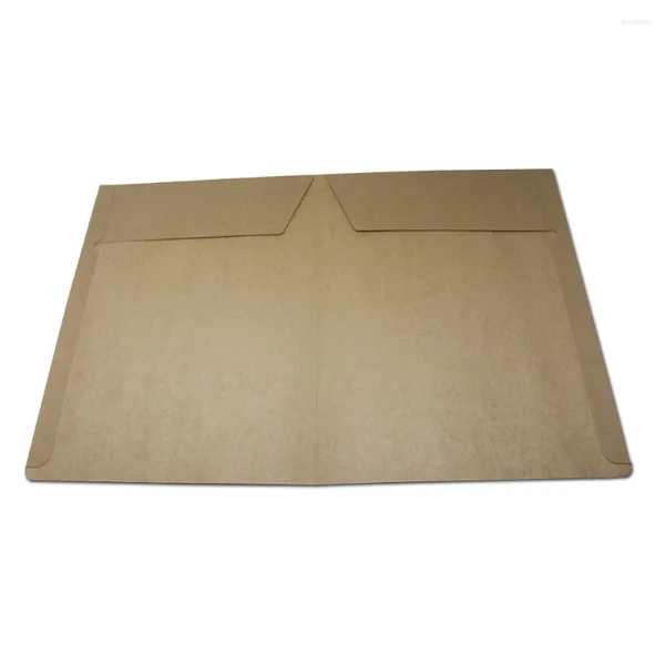 Bolsas de almacenamiento 80 Uds. Venta al por mayor marrón A4 carpeta de archivos de documentos Clip embalaje de papel Kraft para suministros de oficina escolar 23,5x31 cm 337g