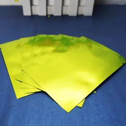 Opbergzakken 8x12cm platte tas 200 stks groene aluminium folie warmteafdichting open open metalen metalen plastic zakje voedselverpakkingszak poederzak