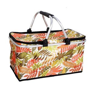 Sacs de rangement 9 Style Oxford Tissu Pliant Pique-nique Panier Sac Cam Insated Refroidisseur Cool Panier Extérieur Étanche Lz1966 Drop Livraison H Dh3Ga