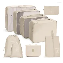 Storage Bags 9Pcs/Set Travel Organizer Large Capacity Suitcase Sorting Luggage Clothes Set Shoe Pouch