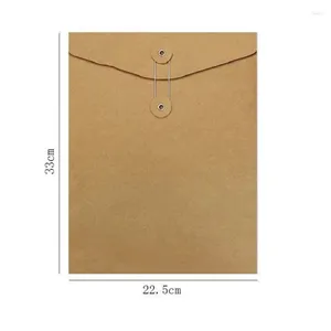 Sacs de rangement A4 Blank Kraft Paper Fichier Cordon de verrouillage du cord