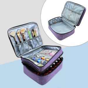 Opbergzakken Verstelbare verdelers Dubbellaags Cosmetische Organisator voor Sieraden Manicure Set