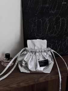 Sacs de rangement Ahunderjiaz-Retro Silver Tissu Sac de tissu Box Box Salon Room Organisateur de la maison PHOTH