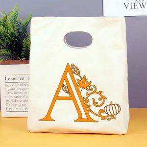 Sacs de rangement alphabet sac à lunch portable thermique isolé bento bac cool refroidisseur à main sac à main récipient de nourriture de base