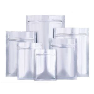 Sacs de stockage Papier d'aluminium Fond plat Auto-scellant Sac alimentaire épais Scellant sous vide Emballage Thé Éviter la preuve de la lumière Lx3332 Drop Delivery H Dh3Eq