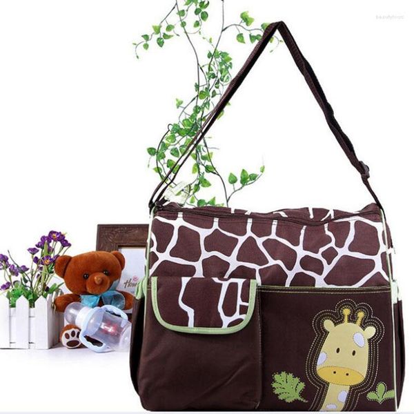 Bolsas de almacenamiento Bolsa de pañales de animales Momia Pañal Zebra o jirafa Babyboom Moda multifuncional Infanticipate Madre Bebé