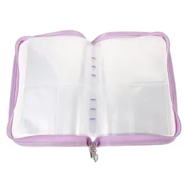 Sacs de rangement Anti-oxydation Portable à fermeture éclair, livret Transparent pour bijoux, colliers, bijoux, bagues, support Transparent en PVC