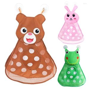 Sacs de rangement pour jouets de bain pour bébé, sac de jouets pour enfants, maille avec ventouses fortes, organisateur de salle de bain