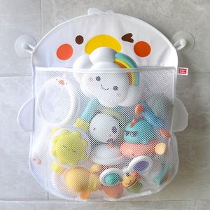 Sacs de rangement bébé bain jouets mignon canard maille filet jouet sac fort avec ventouses jeu salle de bain organisateur eau