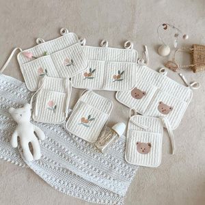Opbergtassen babywieg hangende katoen geboren organisator speelgoed luierpocket voor beddengoed set accessoires luier winkel