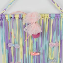 Bolsas de almacenamiento Baby Girls Hair Bow Holder Long Hanger Clips Organizador Bolsa pequeña